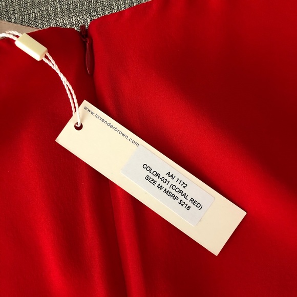 Lavender Brown Red Silk Sleeveless Shift Dress - Picture 10 of 10